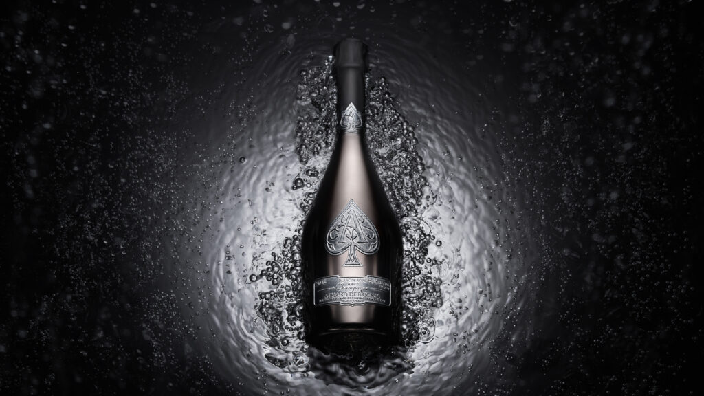 Armand de Brignac Champagne - Hitting water